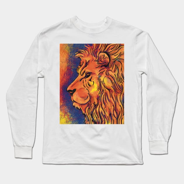 Regal Lion Long Sleeve T-Shirt by AlstonArt